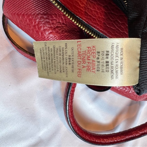 Burberry Medium Red Leather Dewsbury Tote - Picture 12 of 15